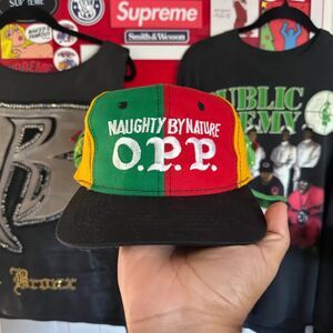 Vintage 90s Naughty By Nature O.P.P. Multi-Color Snapback Hat RARE !
